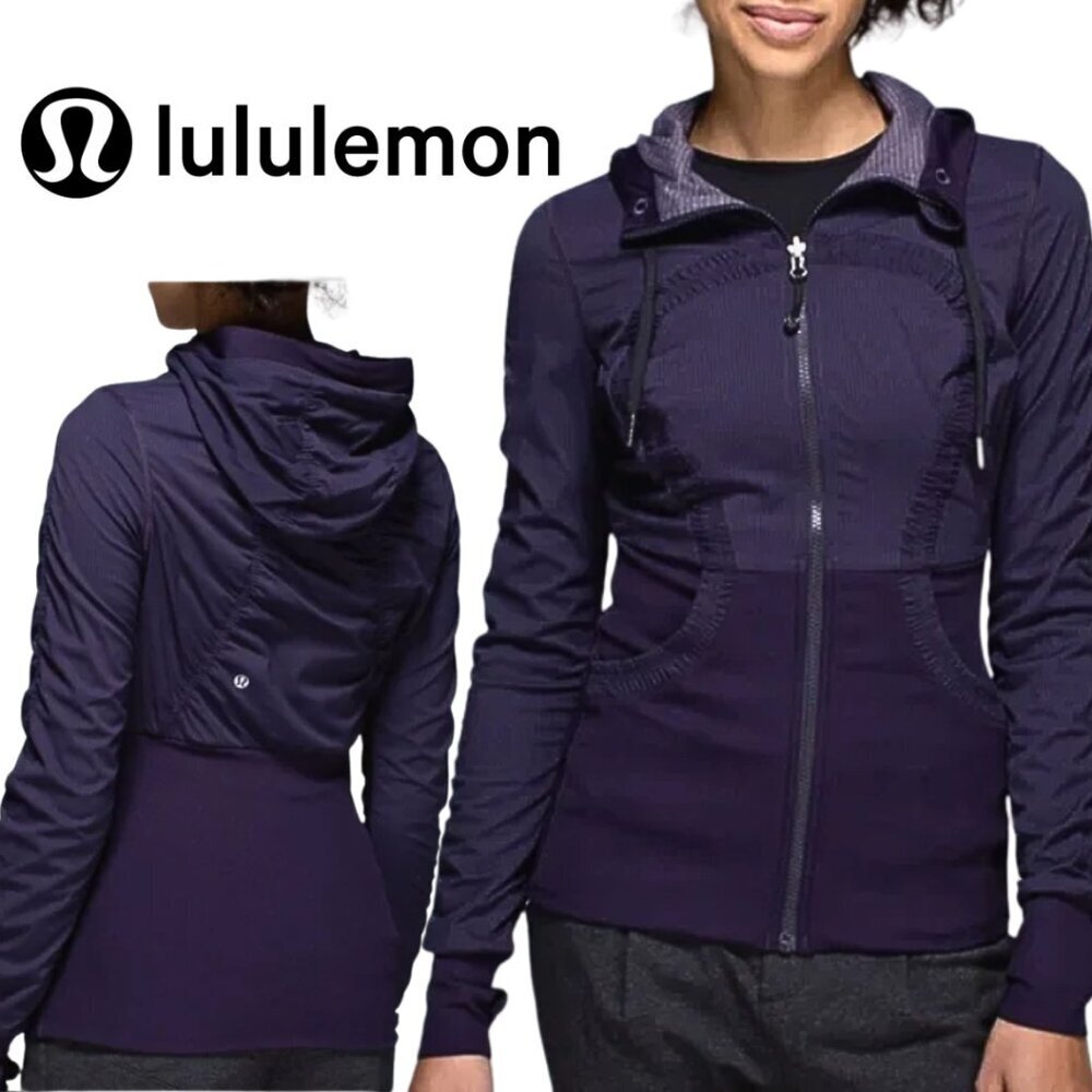 Lululemon, Dance Studio Reversible Zipper Jacket, Black, Gray